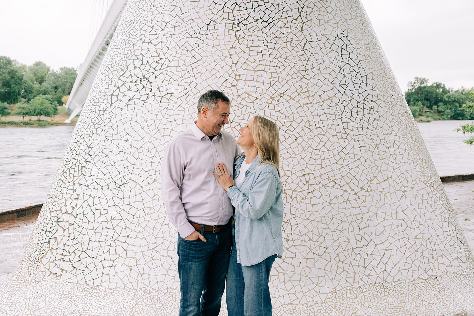 Pieter and Melinda smiling together